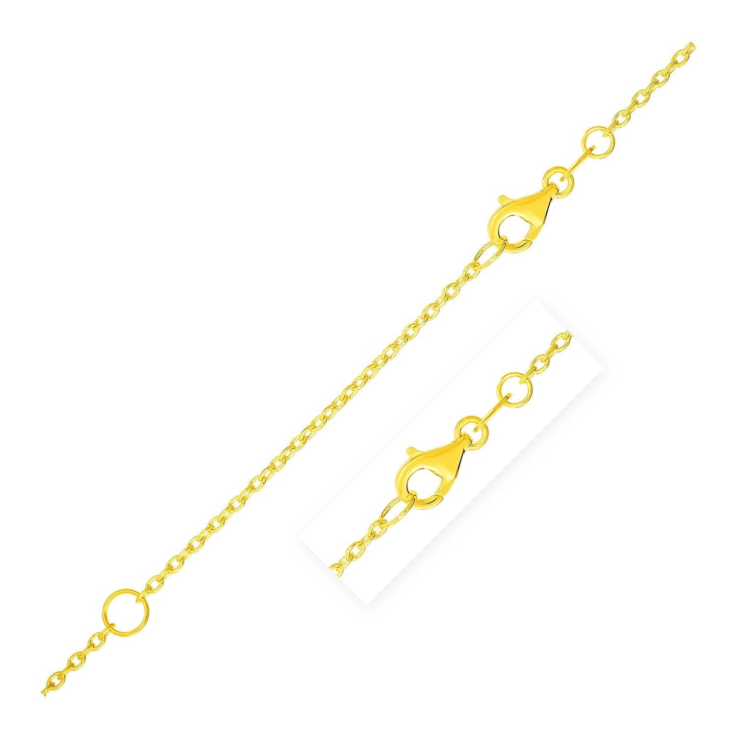 Cadena extensible en oro amarillo de 14k (1,2 mm)