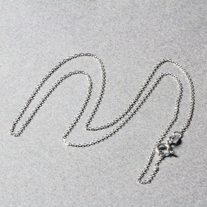 Cadena de Eslabones de Cable con Corte de Diamante de Oro Blanco de 14k 0.8mm