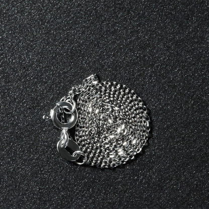 Cadena de Eslabones de Cable con Corte de Diamante de Oro Blanco de 14k 0.8mm