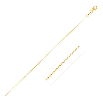 Cadena de cable extensible doble en oro amarillo de 14k (1.0 mm)