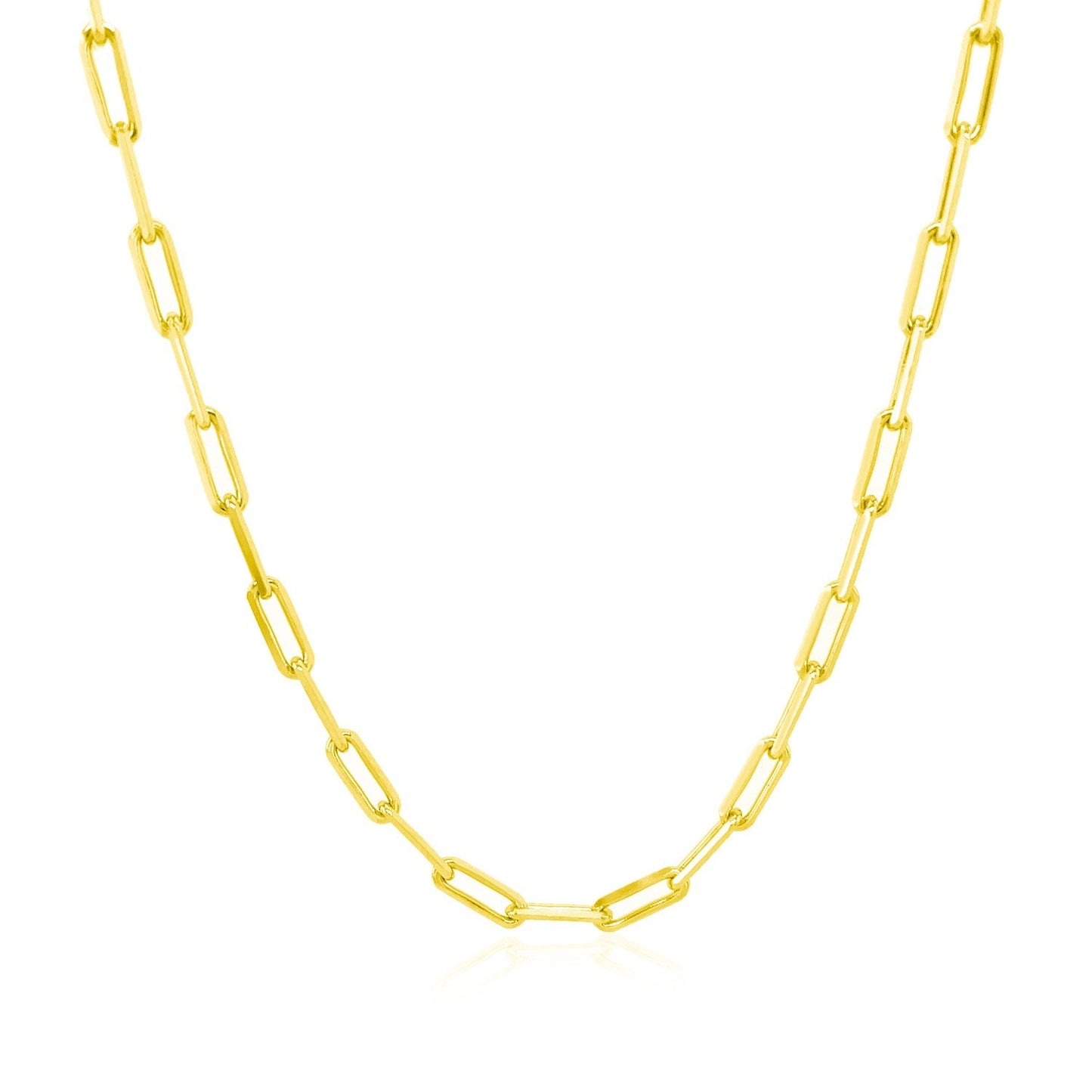 Cadena de eslabones ovalados de oro amarillo de 14 quilates (2.5mm)