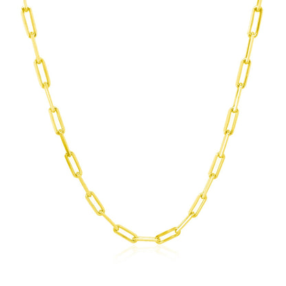 Cadena de eslabones ovalados de oro amarillo de 14 quilates (2.5mm)