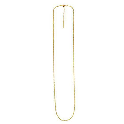 Cadena de cable ajustable sin fin en oro amarillo de 14k (1.70 mm)
