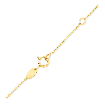 Gargantilla de oro amarillo de 14k con eslabones de cruz