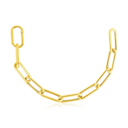 Cadena con eslabones planos de oro amarillo de 14k