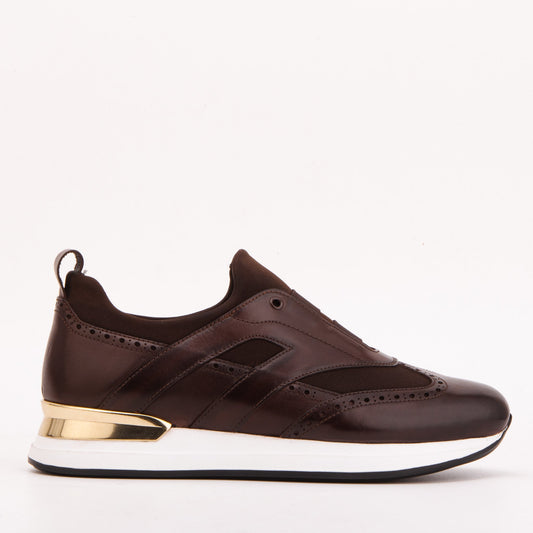 The Arcadia Brown Leather Men Sneaker