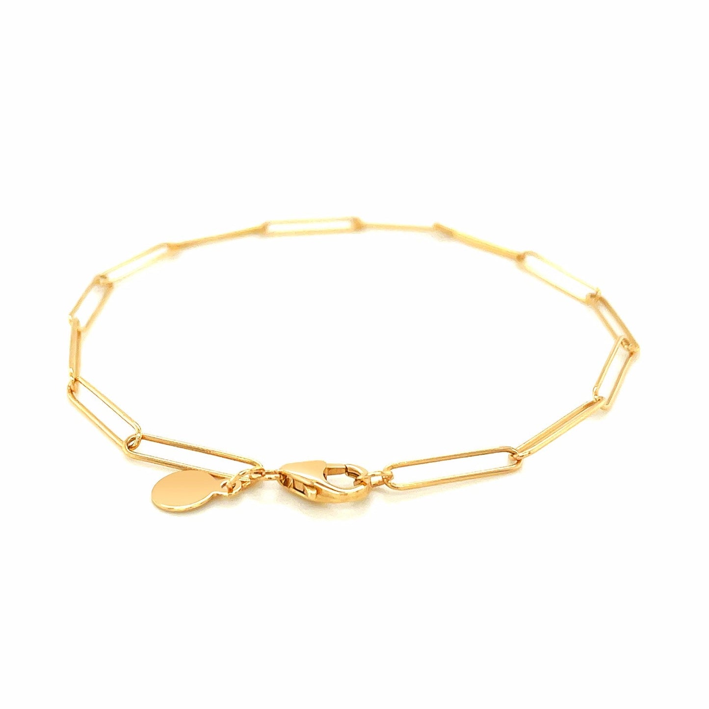 Pulsera de clip de oro amarillo de 14k (2,7 mm)