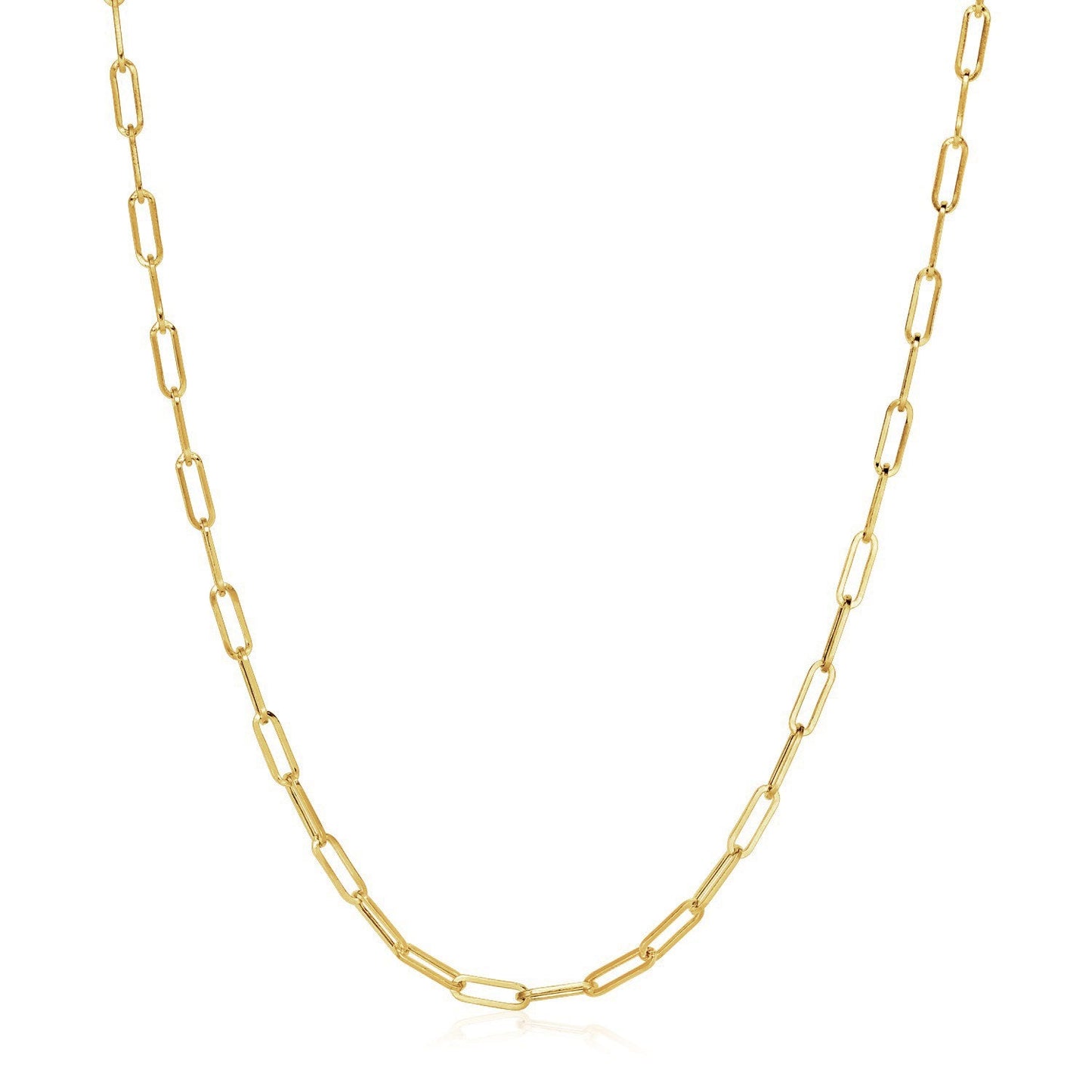 Cadena de eslabones de oro amarillo de 14 quilates (3,3 mm)