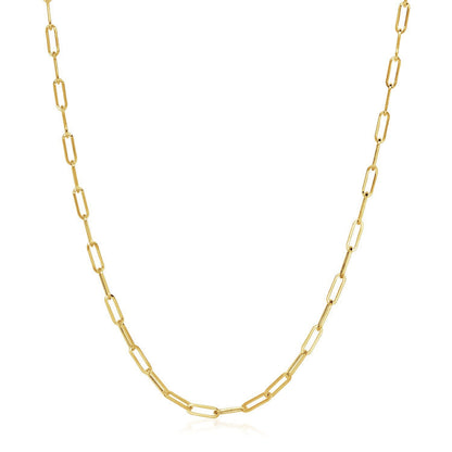 Cadena de eslabones de oro amarillo de 14 quilates (3,3 mm)