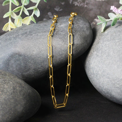 Cadena de eslabones de oro amarillo de 14 quilates (3,3 mm)