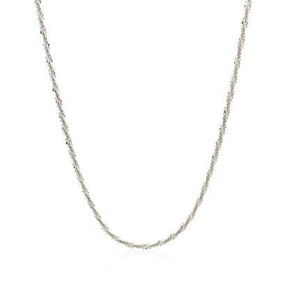 Cadena ajustable de plata de ley de 1,5 mm con brillo