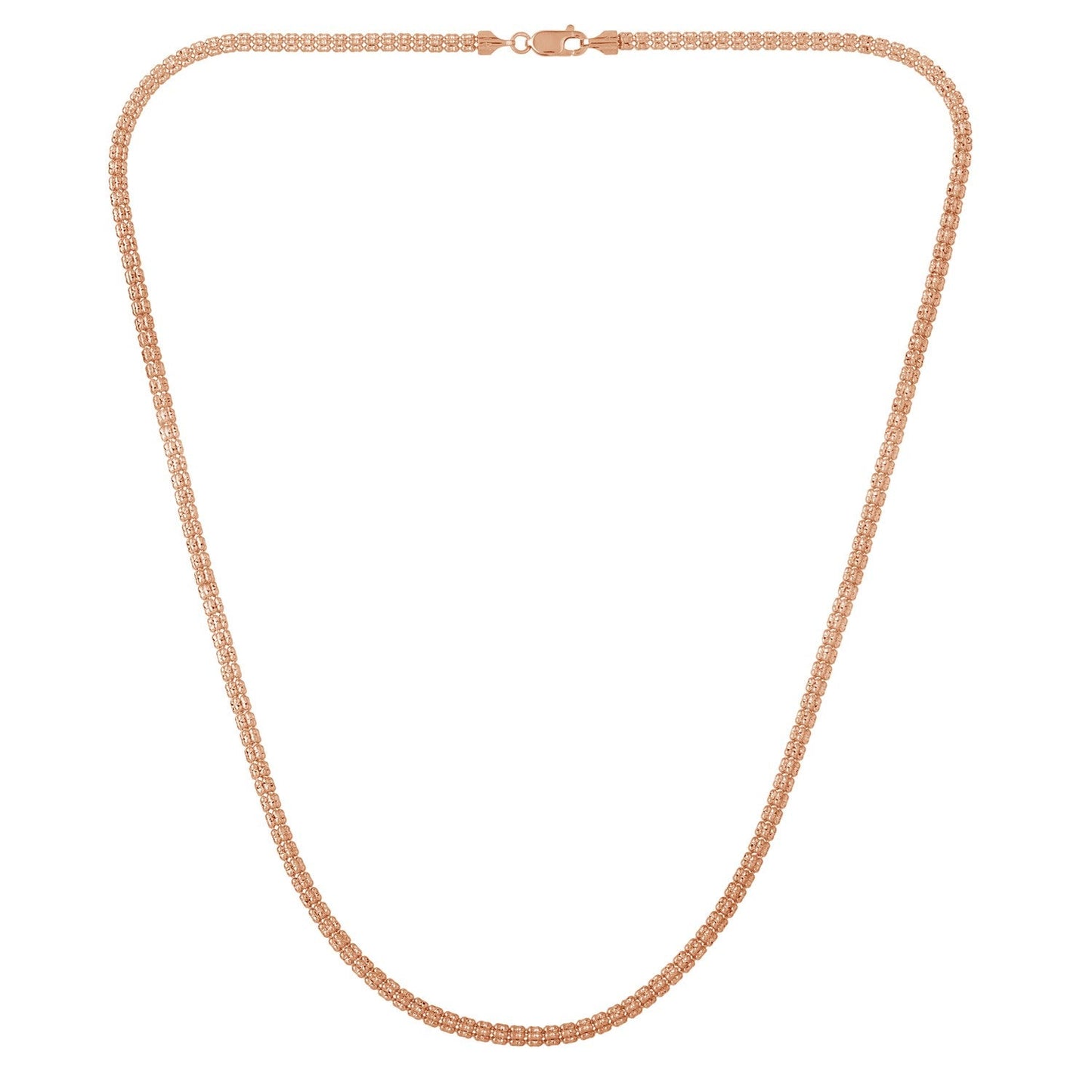Cadena Ice Barrel de Oro Rosa de 14k (3.10 mm)