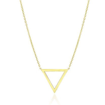 Collar de cadena con símbolo Delta de oro amarillo de 14k