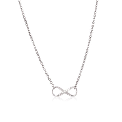 Collar de plata de ley con símbolo de infinito