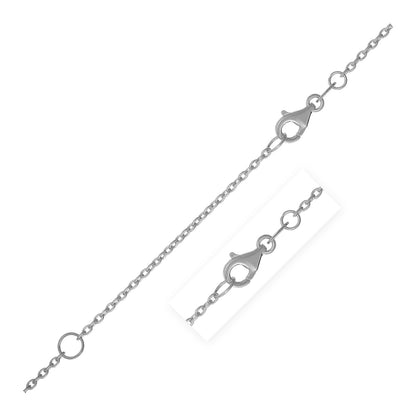 Cadena extensible en oro blanco de 14k (1.2mm)