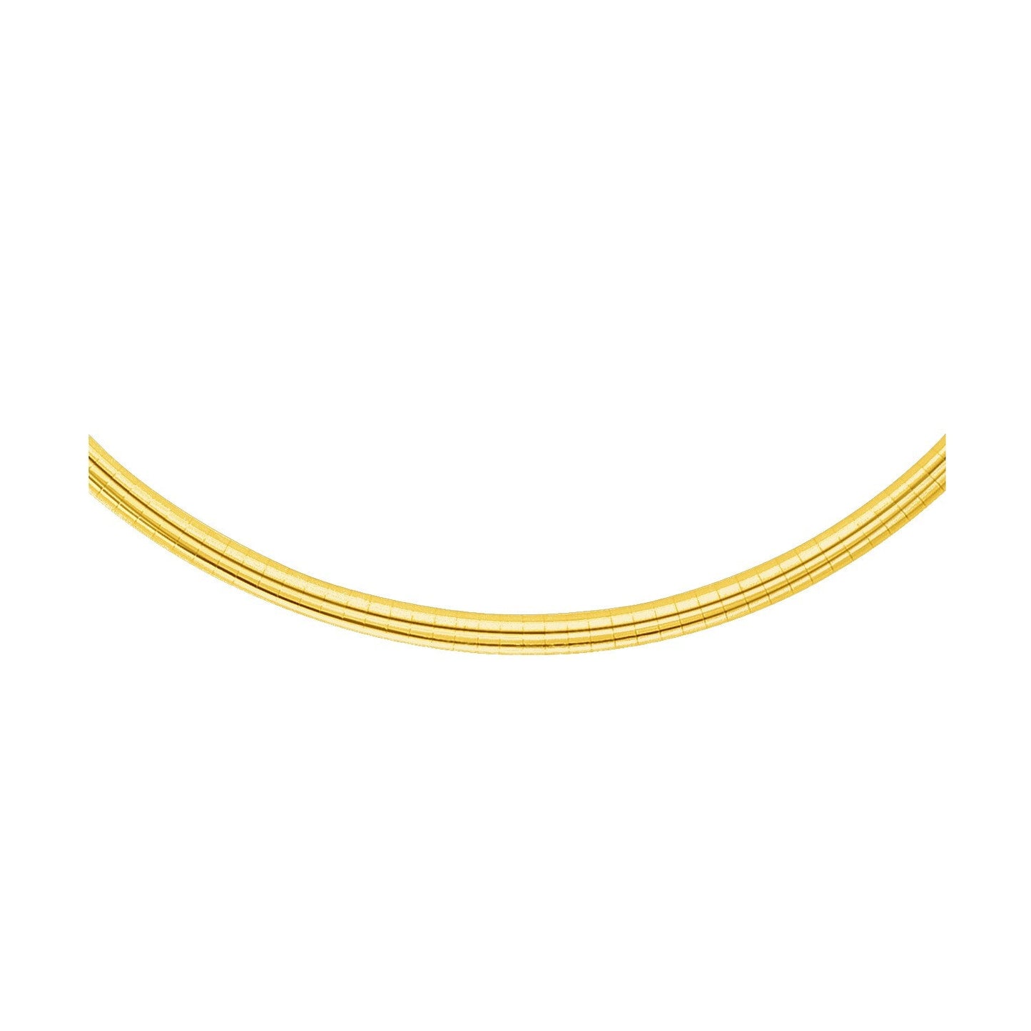 Cadena de oro amarillo de 14k con diseño clásico Omega (4 mm)