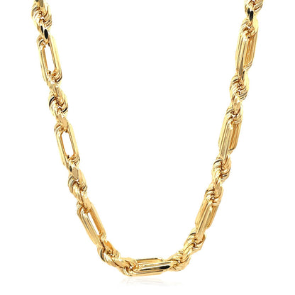 Collar de cadena Figaro de oro amarillo de 14 quilates