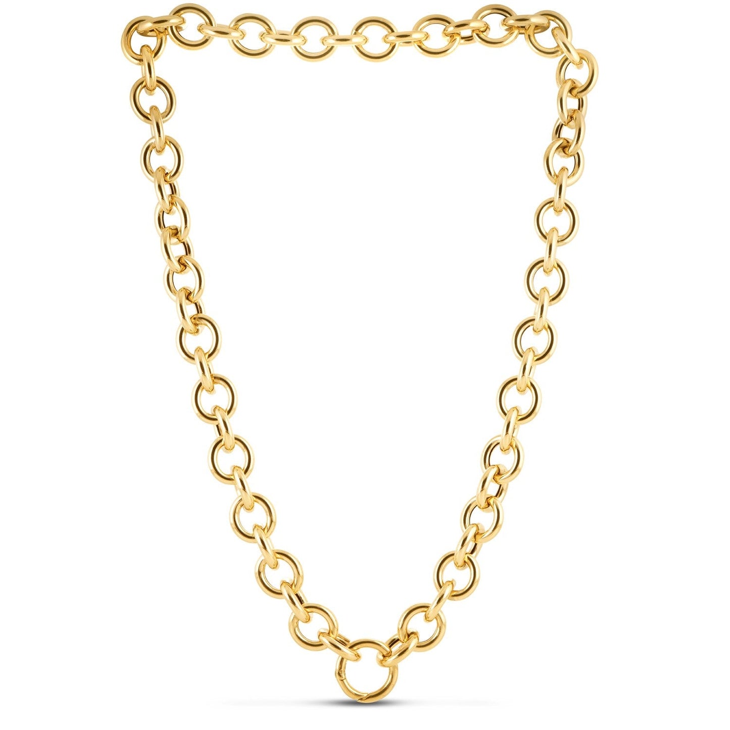 Cadena con eslabones redondos de oro amarillo de 14k