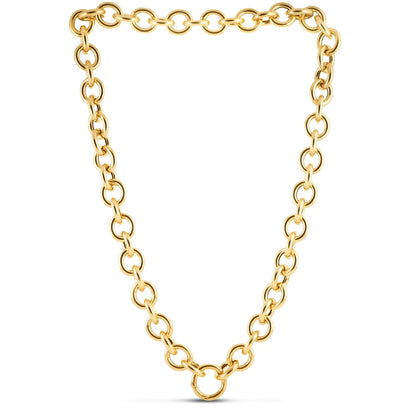 Cadena con eslabones redondos de oro amarillo de 14k