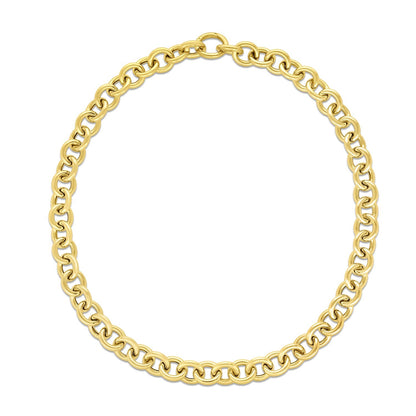 Cadena con eslabones redondos de oro amarillo de 14k