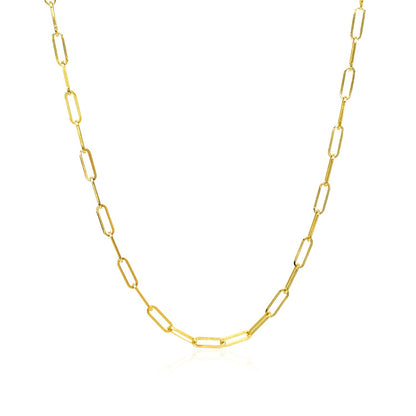 Cadena delicada de eslabones de oro amarillo de 14K (2.1mm)