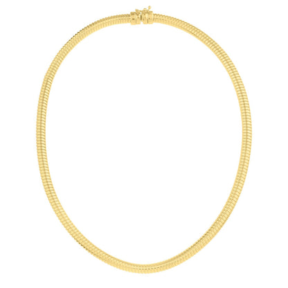 Collar Tubogas de Oro Amarillo de 14k (5.00 mm)