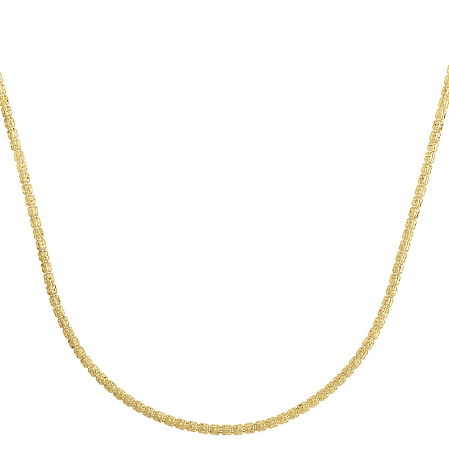 Cadena tipo "Ice Barrel" en oro amarillo de 14k (2.70 mm)