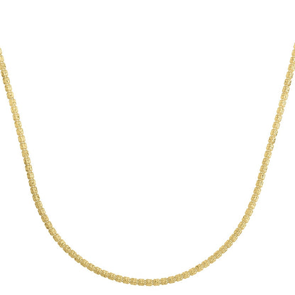 Cadena tipo "Ice Barrel" en oro amarillo de 14k (2.70 mm)