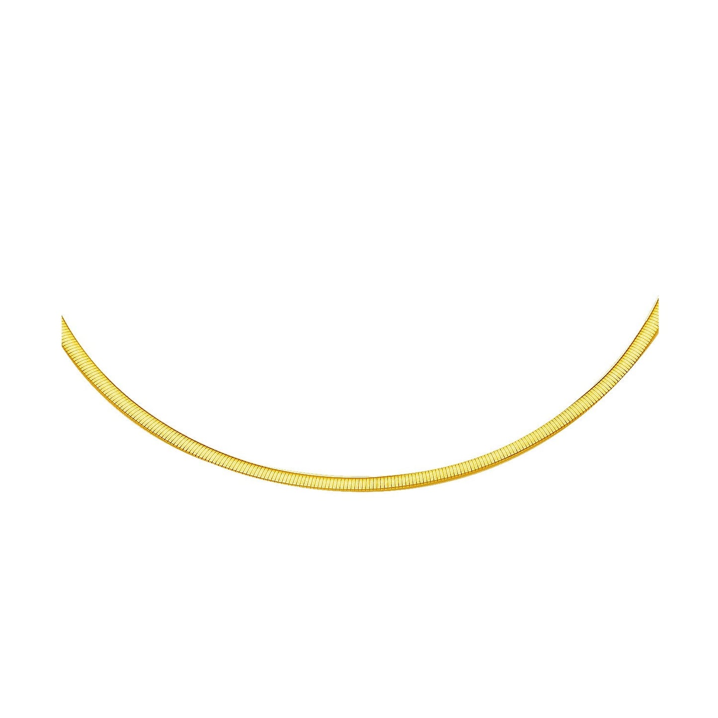 Collar Omega Reversible de Oro Bicolor de 14k y 2.5mm