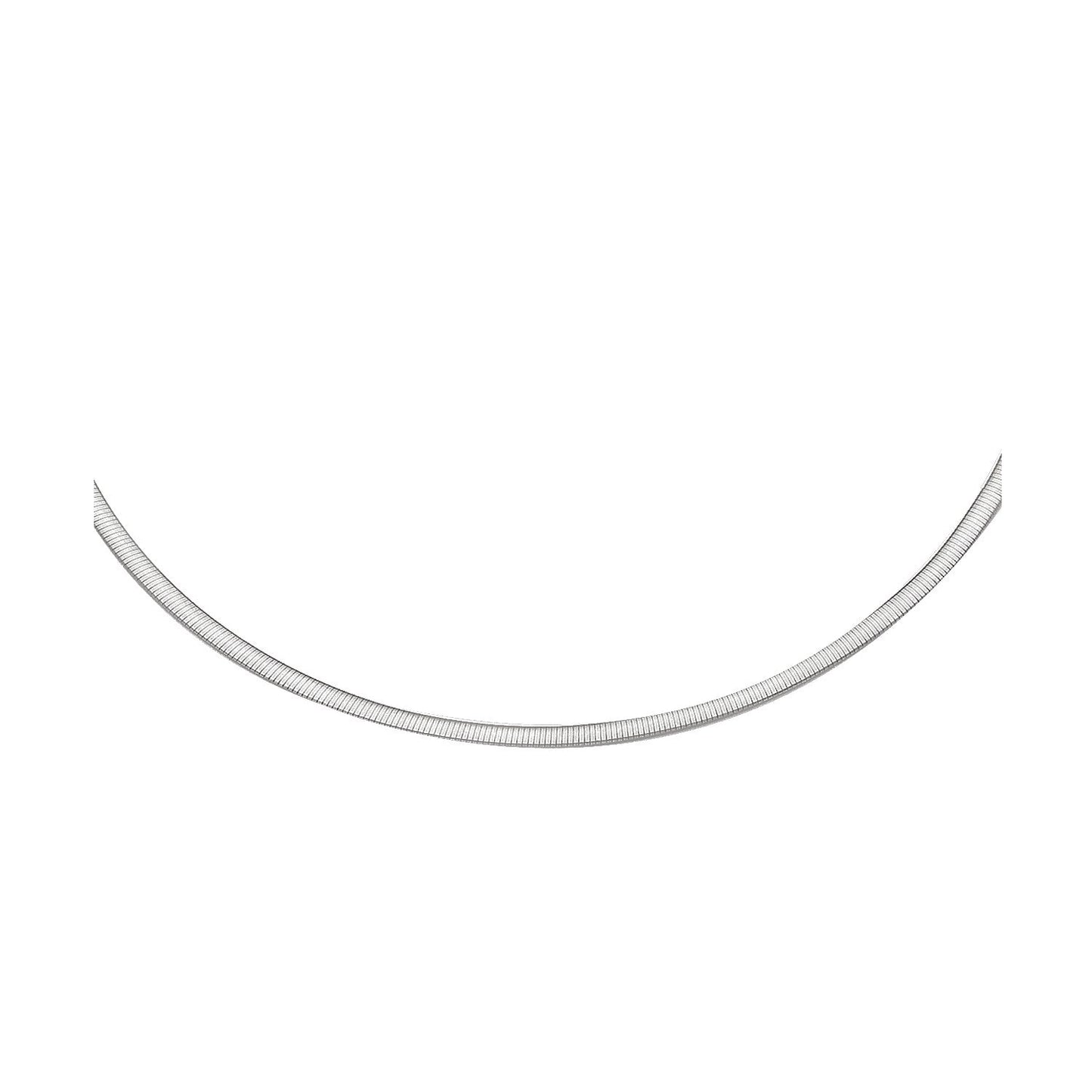 Collar Omega Reversible de Oro Bicolor de 14k y 2.5mm
