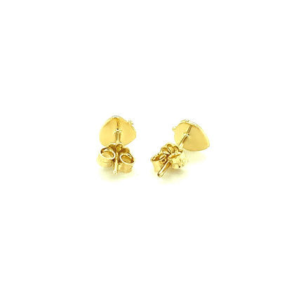 Aretes de fresa esmaltados de oro amarillo de 14k para niños