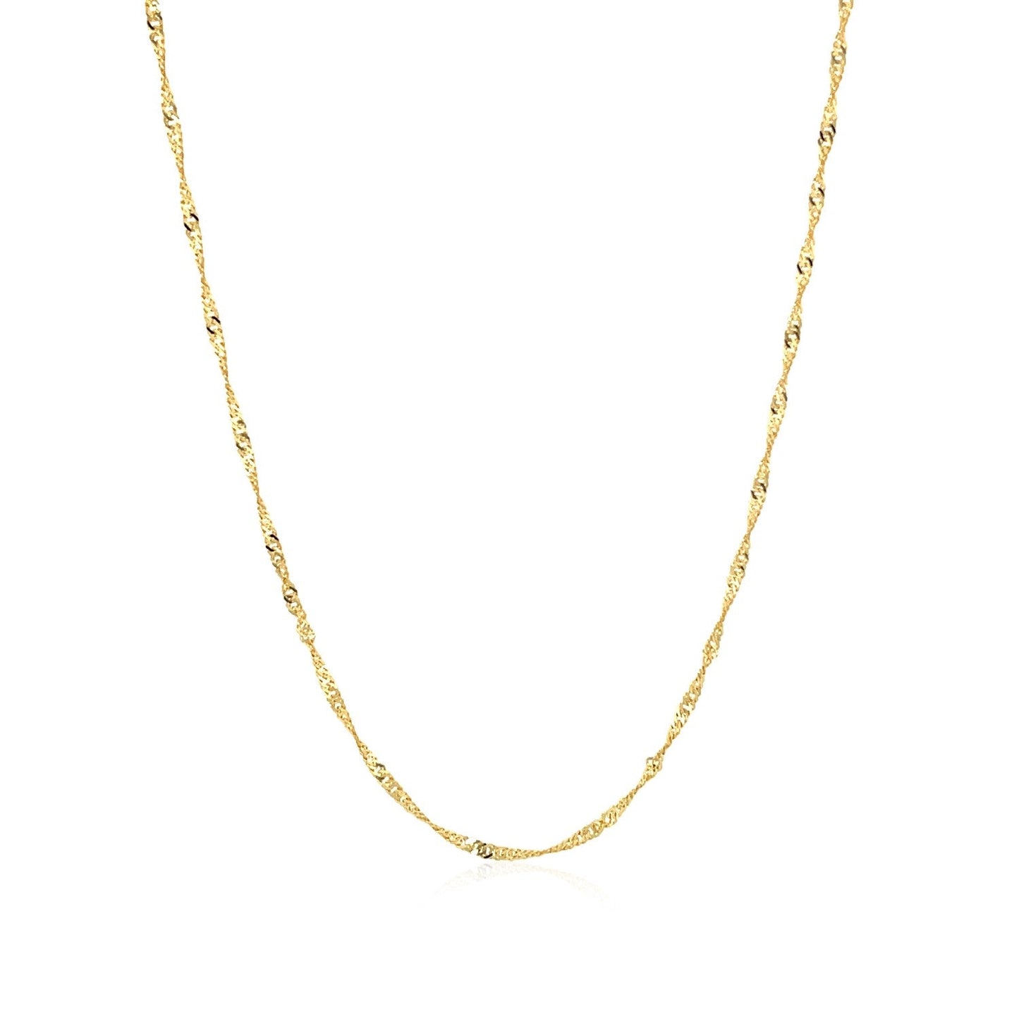 Cadena Singapur de oro amarillo de 14k y 1.5mm