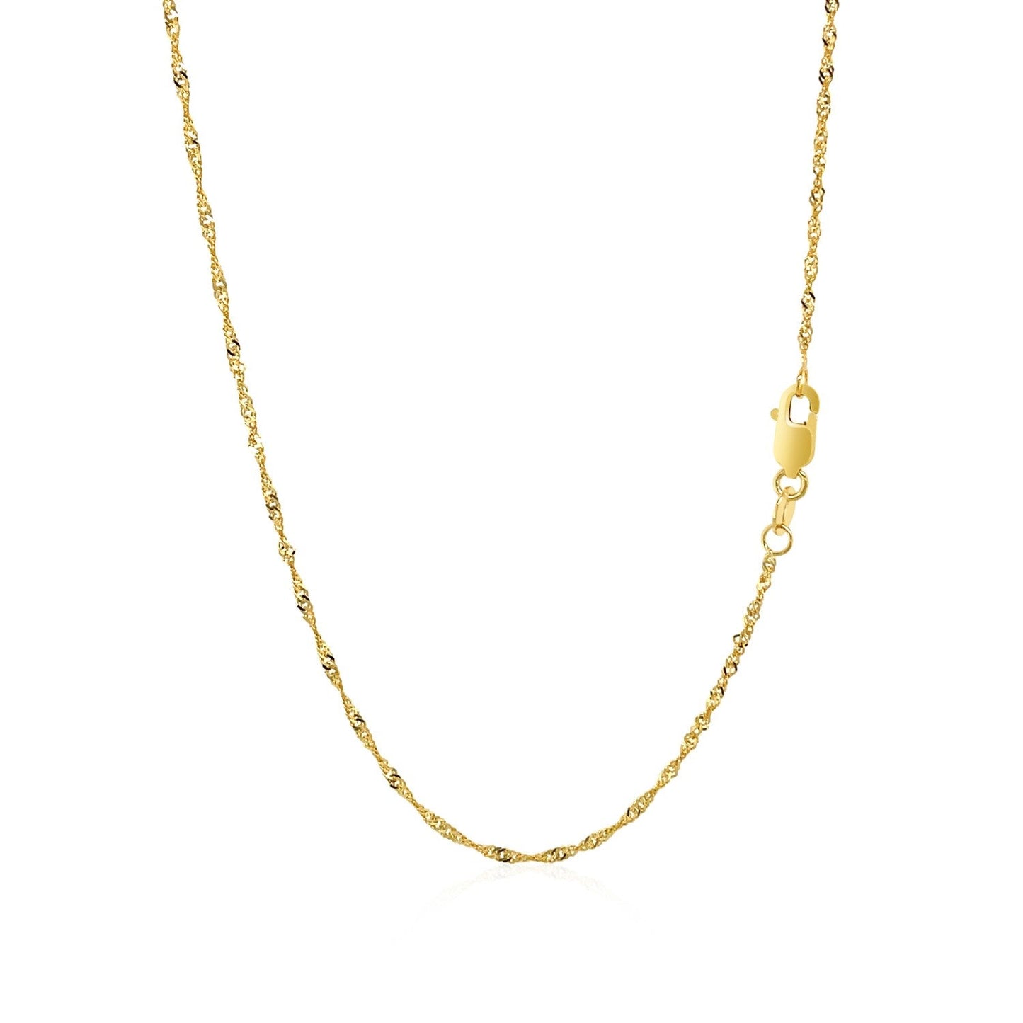 Cadena Singapur de oro amarillo de 14k y 1.5mm