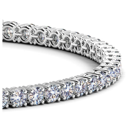 Pulsera de tenis de diamantes redondos cultivados en laboratorio en oro blanco de 14k (6 cctw F/G VS2/SI1)