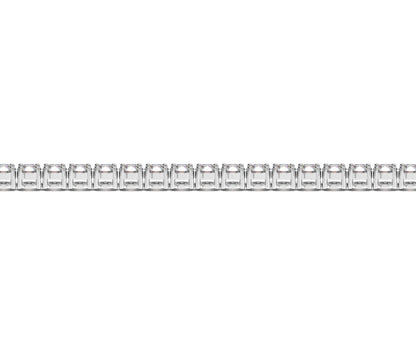 Pulsera de tenis de diamantes redondos cultivados en laboratorio en oro blanco de 14k (6 cctw F/G VS2/SI1)