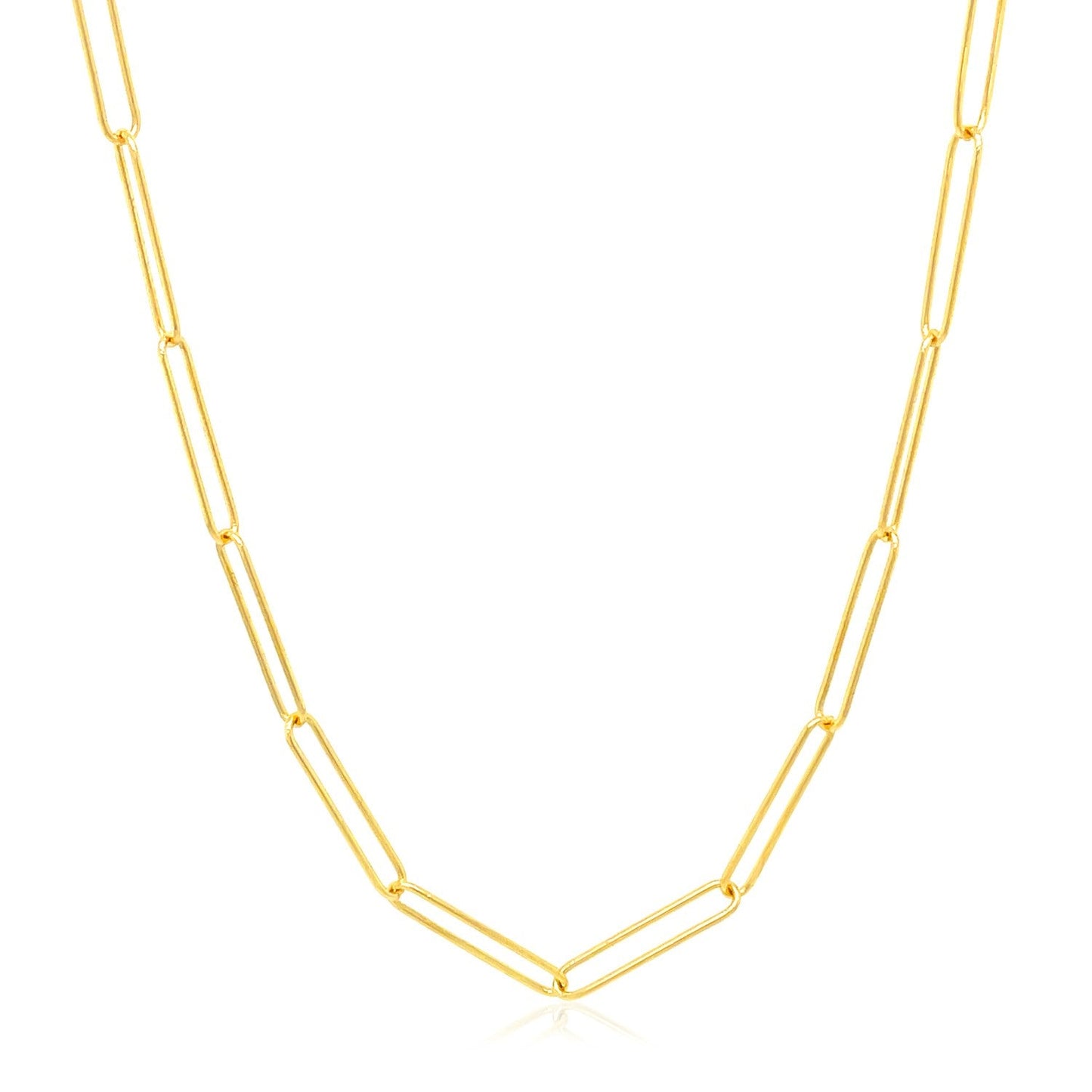 Cadena de eslabones de clip de oro amarillo de 14k (2,7 mm)