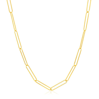 Cadena de eslabones de clip de oro amarillo de 14k (2,7 mm)