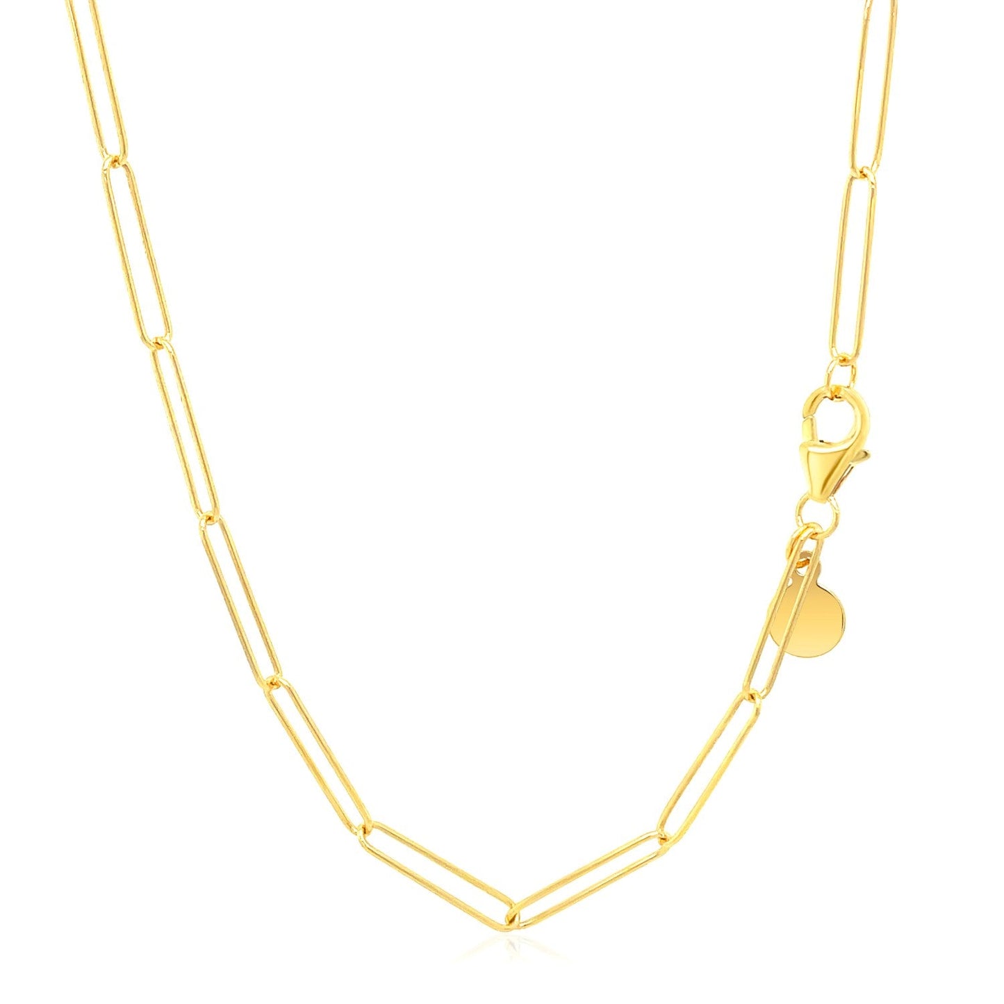 Cadena de eslabones de clip de oro amarillo de 14k (2,7 mm)