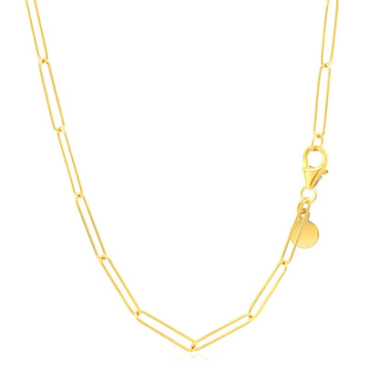 Cadena de eslabones de clip de oro amarillo de 14k (2,7 mm)