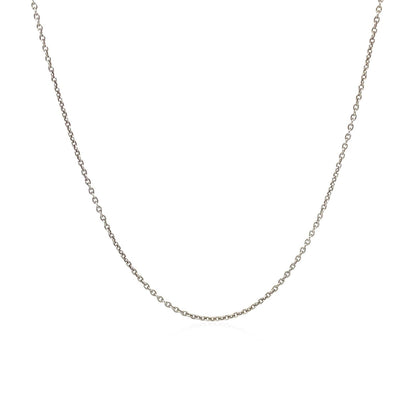 Cadena de eslabones redondos de oro blanco de 14k de 1.1mm