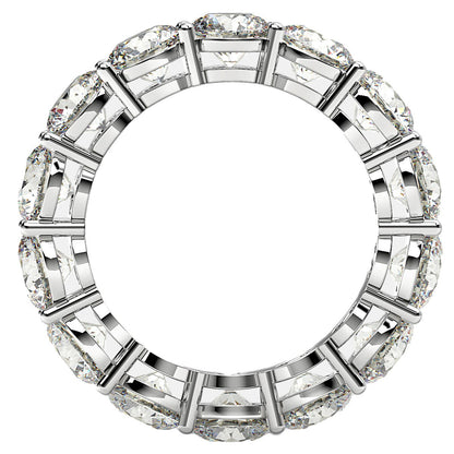 Anillo de eternidad de diamantes redondos cultivados en laboratorio de oro blanco de 14k (6 quilates peso total FG/VS2)