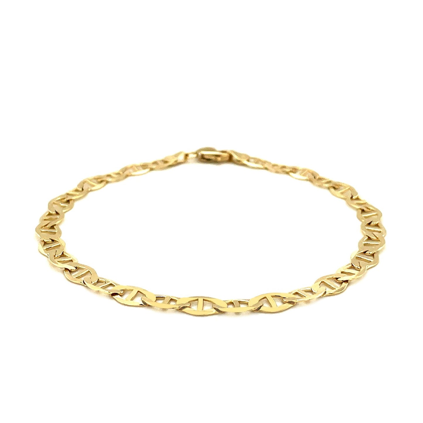 Pulsera de eslabones marineros de oro amarillo de 10k y 5.5mm