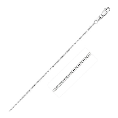 Cadena con colgante Lumina de oro blanco de 14k, 0.9mm