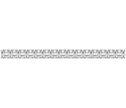 Pulsera de tenis de oro blanco de 14k con diamantes redondos cultivados en laboratorio (8 ct. pt. F/G VS2/SI1)