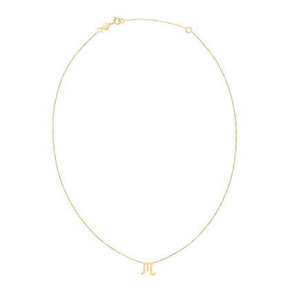 Collar de Escorpio de Oro Amarillo de 14K