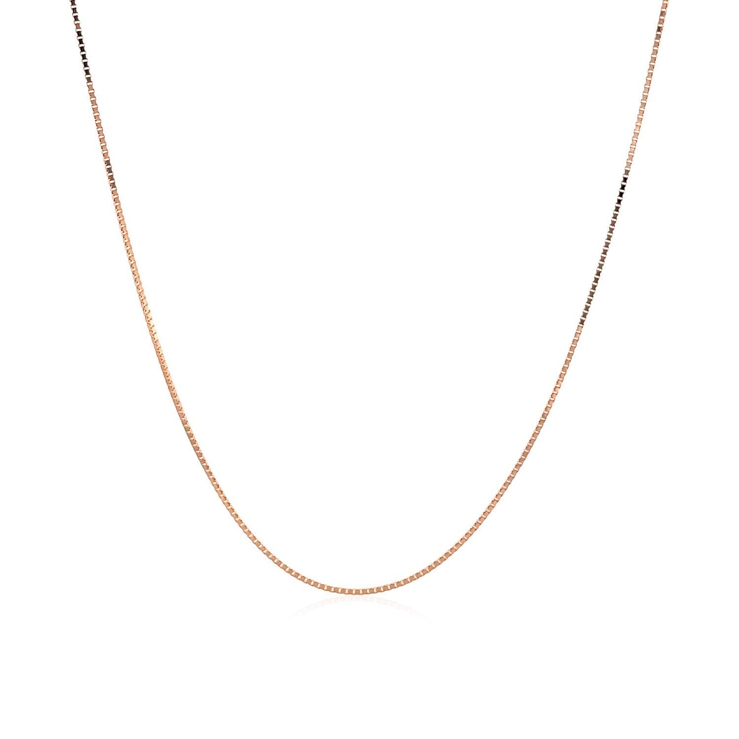 Cadena clásica de oro rosa de 18k (0,60 mm)