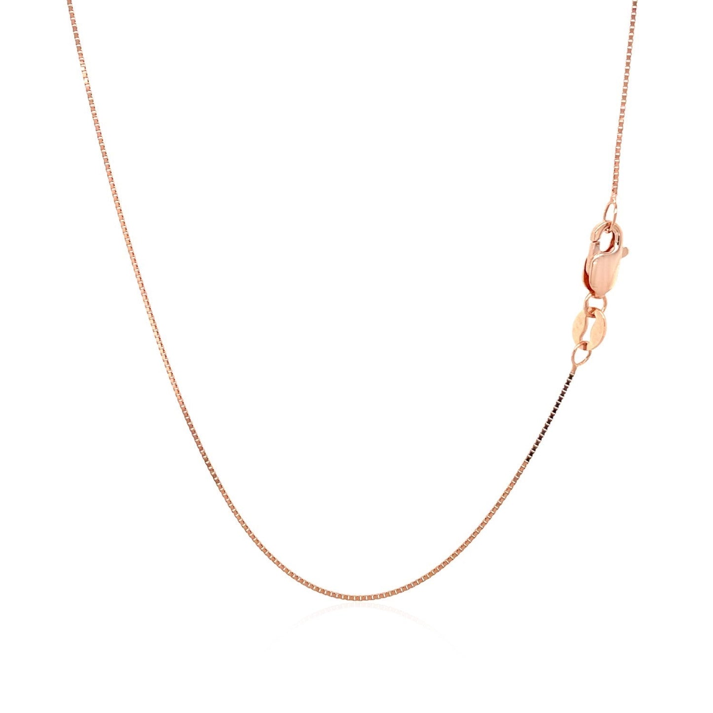 Cadena clásica de oro rosa de 18k (0,60 mm)