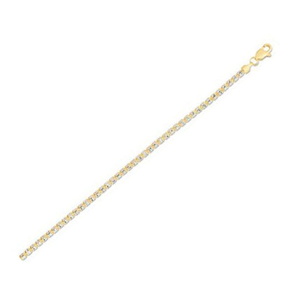 Cadena tipo "Ice Barrel" en oro amarillo de 14k (2.70 mm)