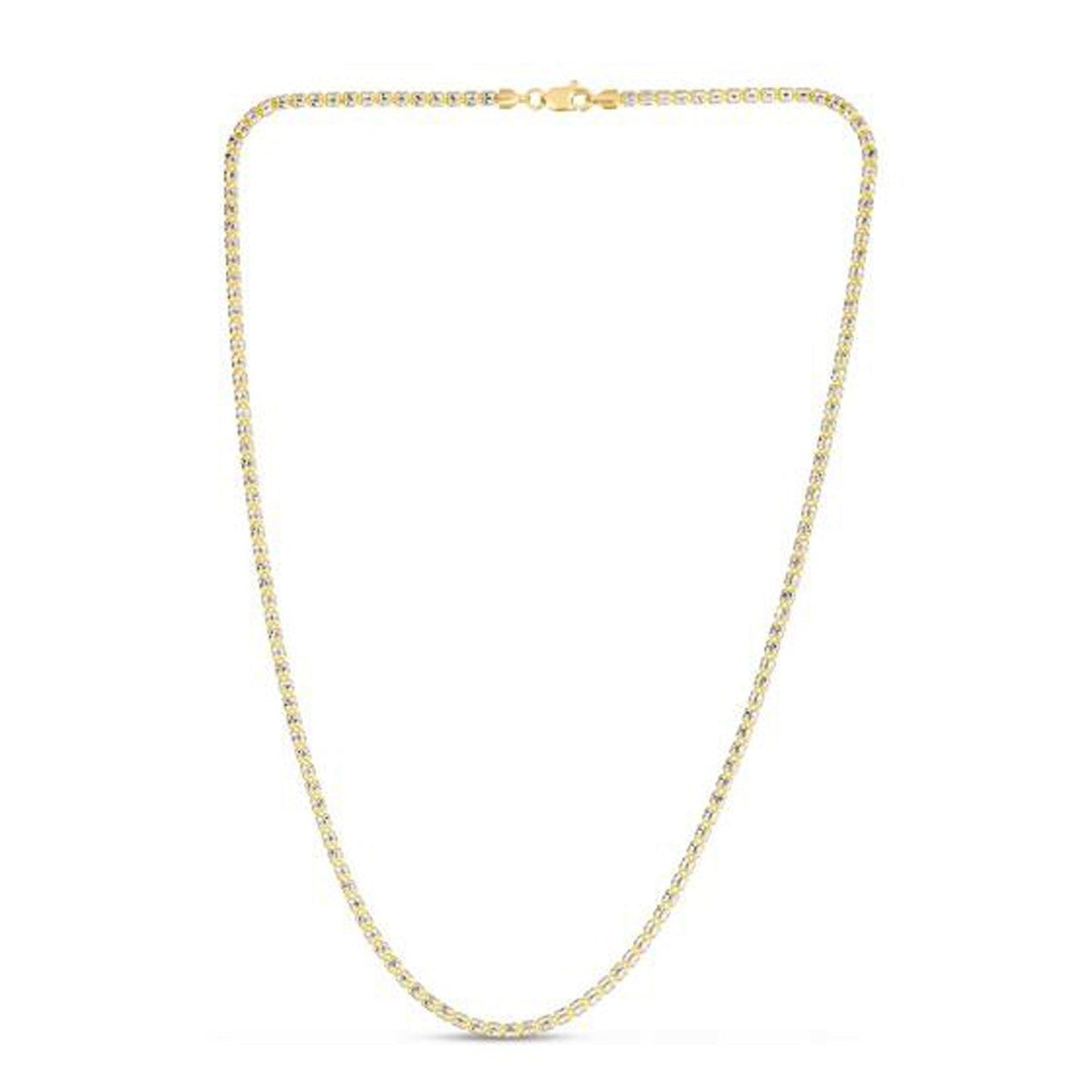 Cadena tipo "Ice Barrel" en oro amarillo de 14k (2.70 mm)