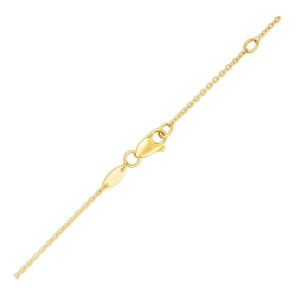 Cadena de Oro Amarillo de 14k con Colgante de Flecha Horizontal